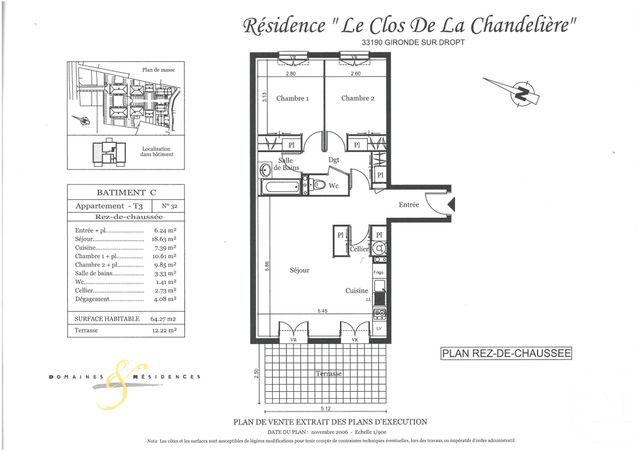 Afficher la photo en grand Appartement T3 à vendre - 3 pièces - 64.27 m2 - LANGON - 33 - AQUITAINE - Century 21 Lgi Immo
